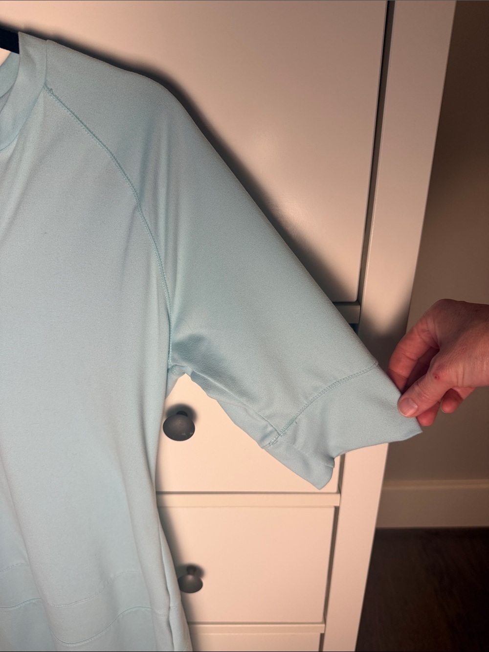 Soybu Sky Blue V-Neck Midi Dress with Drop Waist Appearance - Picture 4 of 7